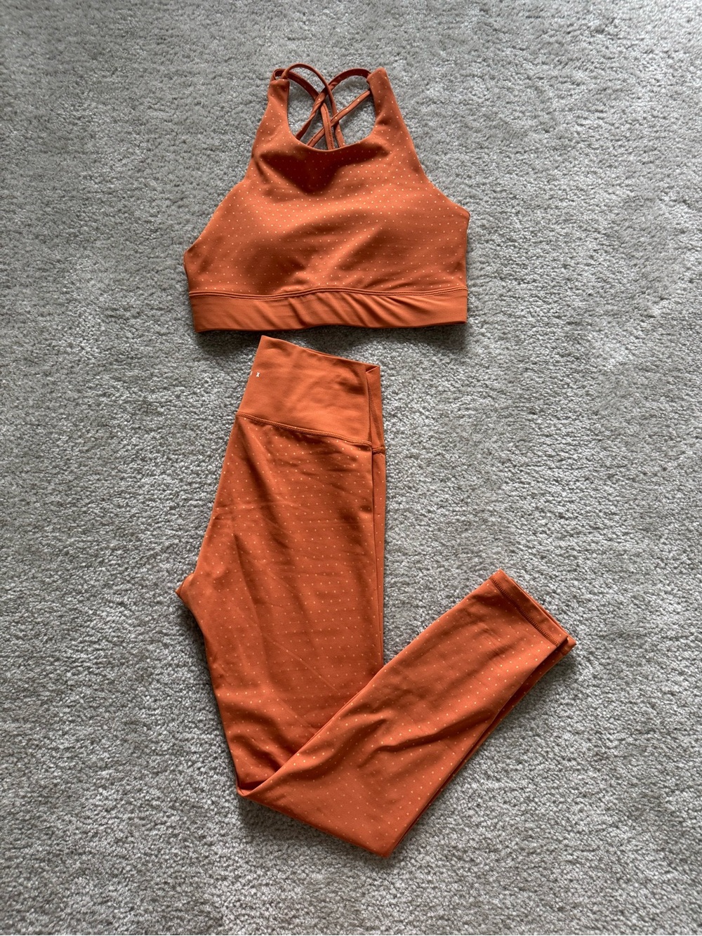 ALLFENIX Orange Gold Star Twilight Leggings and Sports Bra
